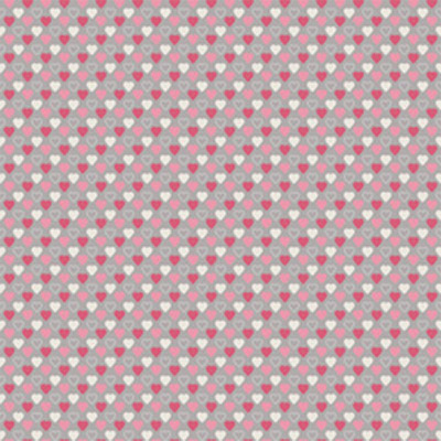 Ткань лоскутная 50 х 55 см "4500",розовые сердечки на сером