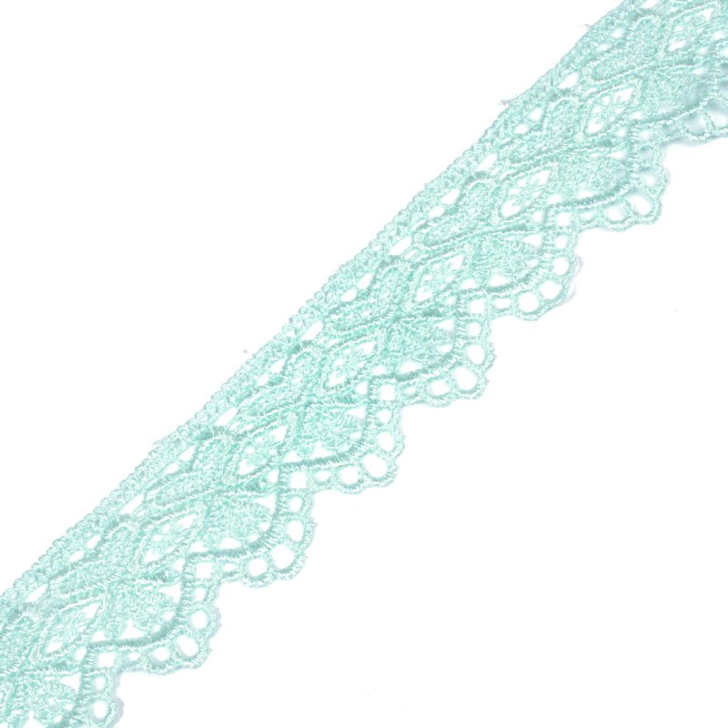 Кружево гипюрное 4см , цвет мятный