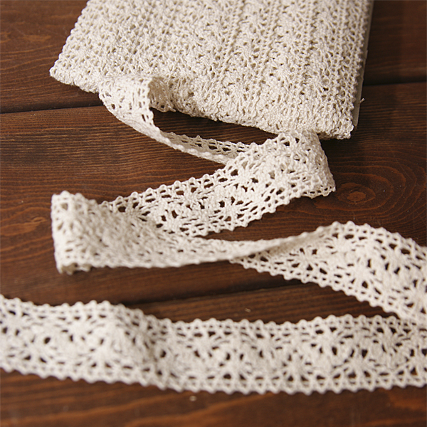 Кружево вязаное 25 мм , цвет кремовый (056149)