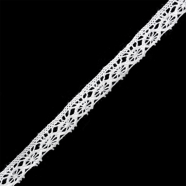 Кружево вязаное 11 мм , цвет белый (056217)