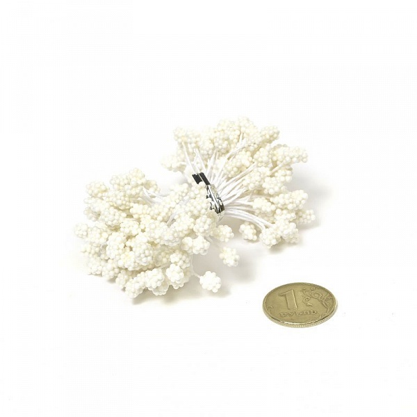 Тычинки Magic "Крупинки", цвет белый 80 шт