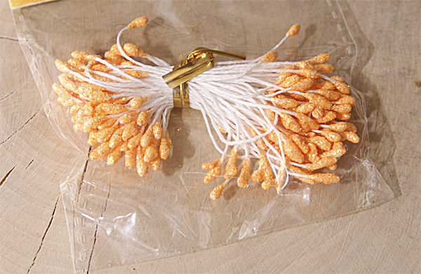 Тычинки Magic, цвет блестящий оранжевый, 80 шт