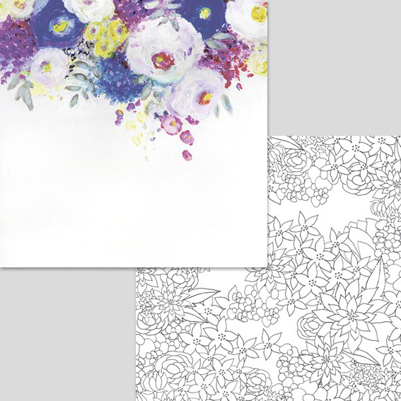 Бумага 30,5х 30,5см Мемуарис "Счастье - это...", Вдохновение (MEM15)