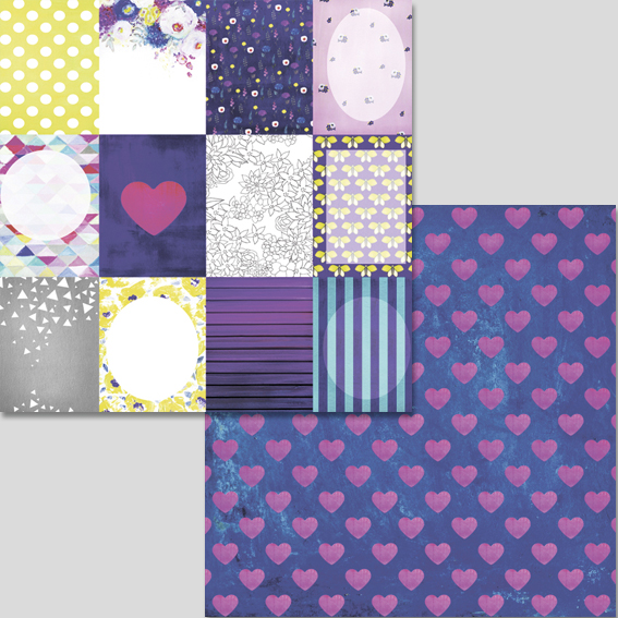 Бумага 30,5х 30,5см Мемуарис "Счастье - это...", Чувство (MEM17)