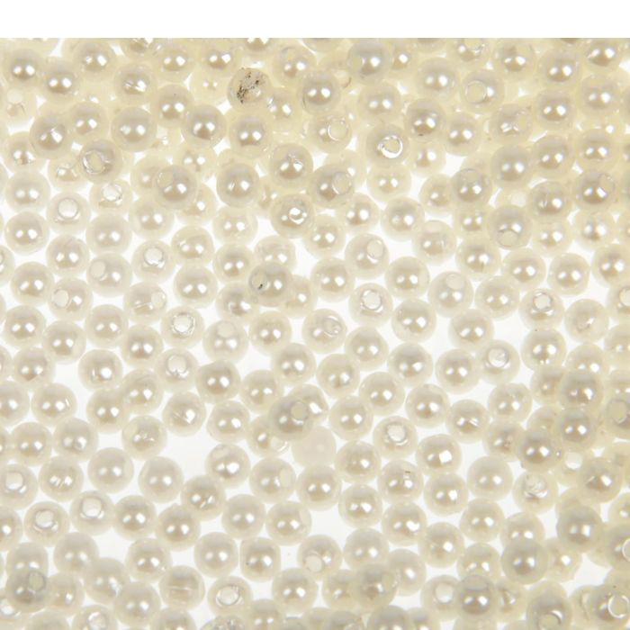 Набор бусинок 4 мм, цвет перламутр