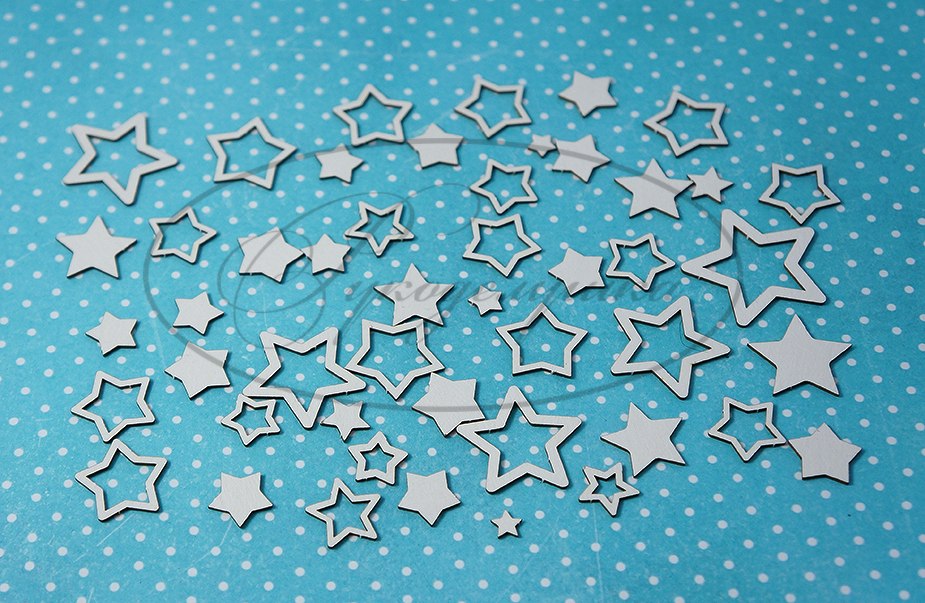 Вырубка из чипборда Рукоделушка "Набор "Звезды""