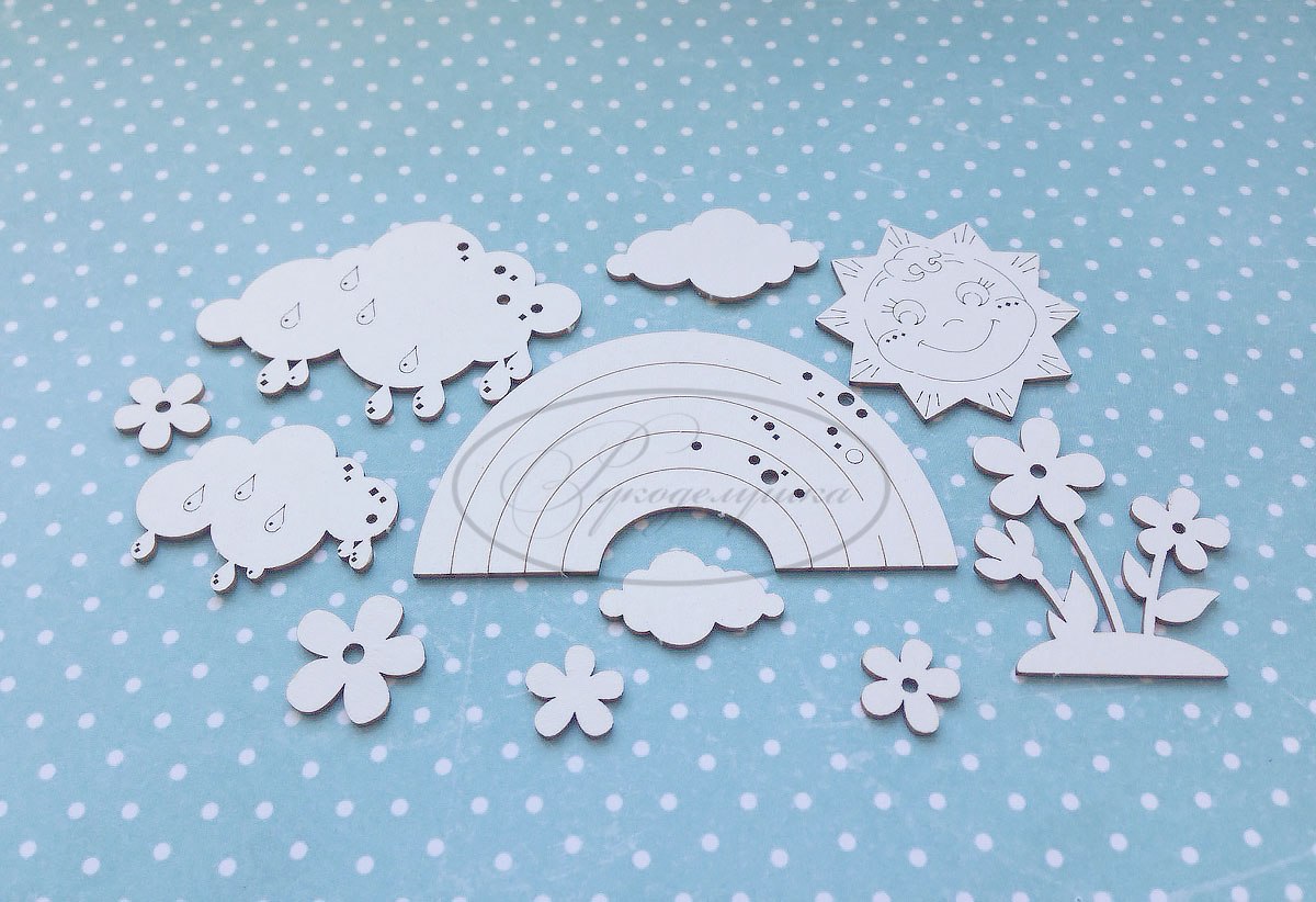 Вырубка из чипборда Рукоделушка "Летний день 1"