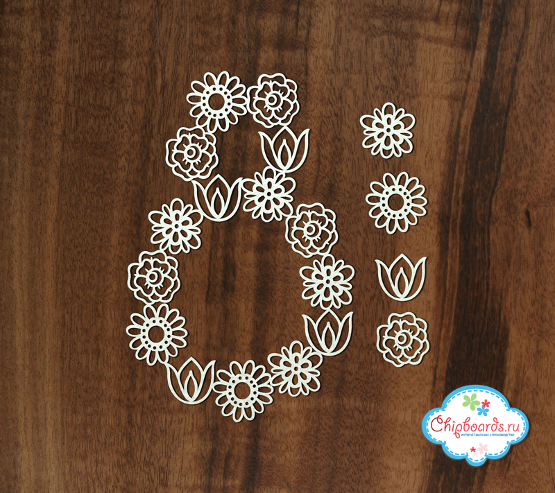 Чипборд Chipboards "Рамка "8 марта"