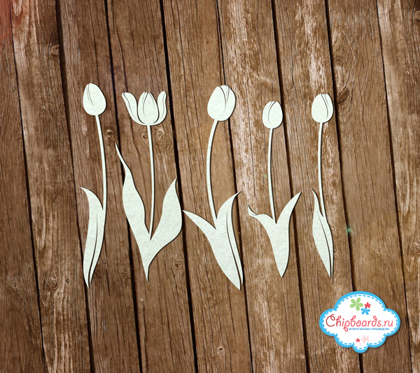 Чипборд Chipboards "Тюльпаны маленькие"