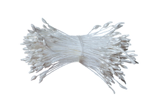 Тычинки БЕЛЫЕ 1 мм Scrapberrys 144 штуки