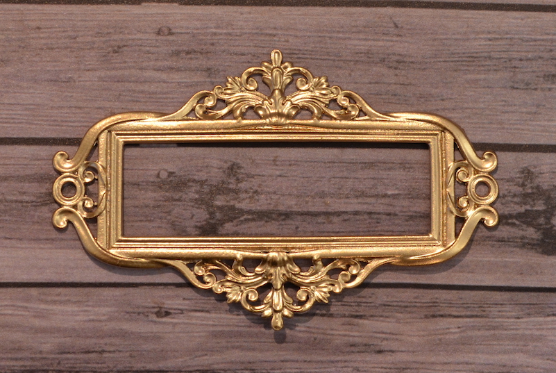 Металлическая рамка Просвет "Для записей 3", цвет Золото