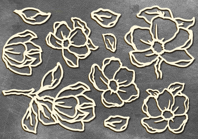 Чипборд Фабрика Декору "Magnolia sky 1"