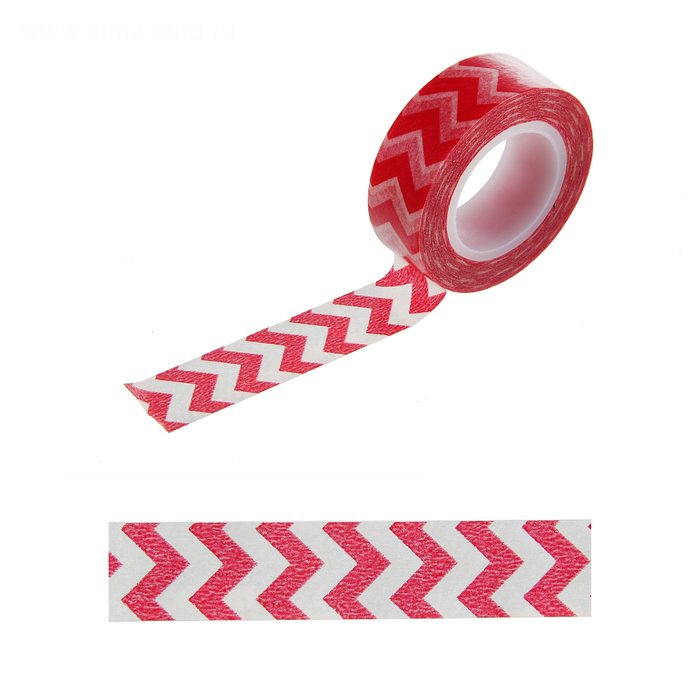 Бумажный скотч "Шеврон красный"