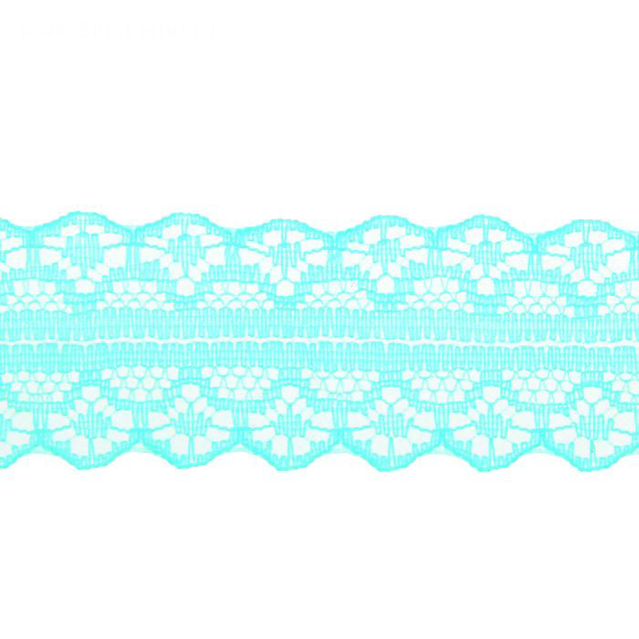 Кружево капроновое ажурное 3 см, цвет мятный (757135)