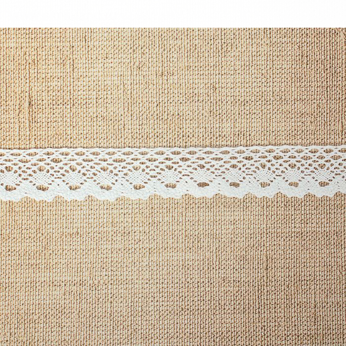 Кружево вязаное 25мм, цвет белый (541627)