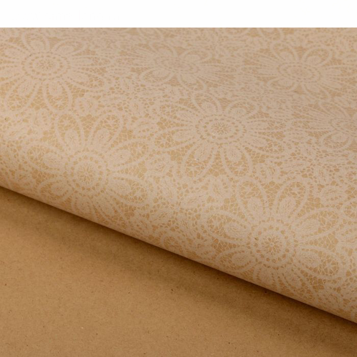 Бумага упаковочная крафт 50 х70 см "Кружево"