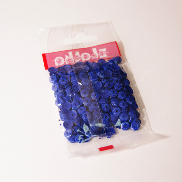 Пайетки Zlatka "Матовый синий"