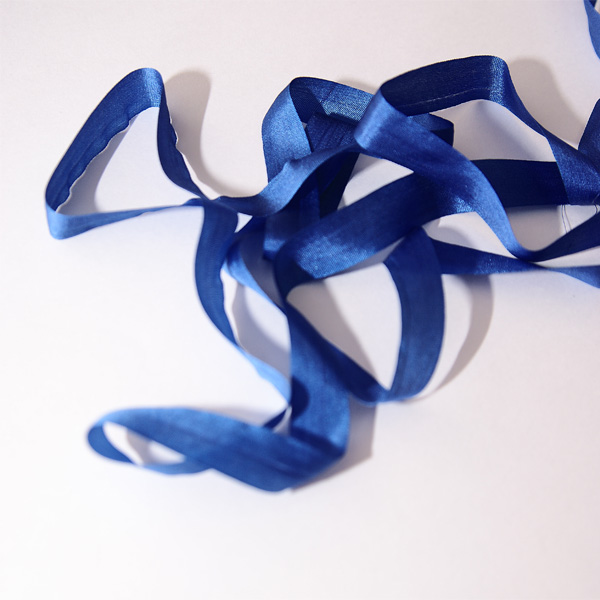 Лента шёлковая 13 мм. Цвет морской синий (266)