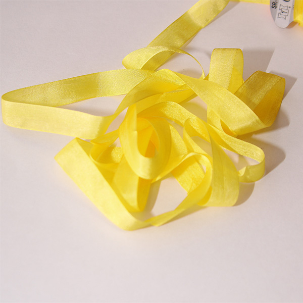Лента шёлковая 13 мм. Цвет жёлтый (031)
