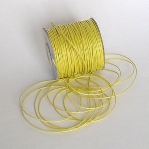 Вощённый шнур 1 мм. Цвет бледно-жёлтый