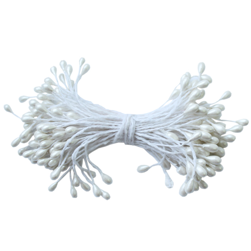 Тычинки Scrapberrys гладкие 3мм, цвет белый