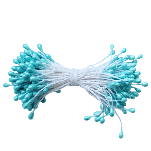 Тычинки Scrapberrys гладкие 3мм, цвет бирюзовый (голубой)