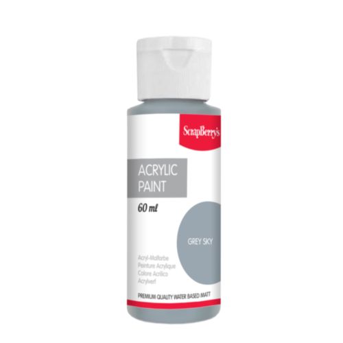 Акриловая краска Scrapberrys, цвет Серое небо,