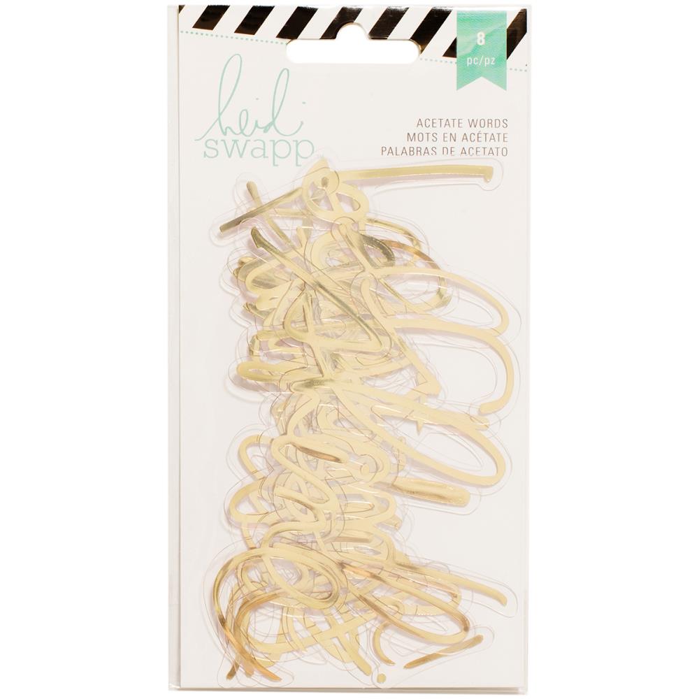 Вырубка из тонкого пластика со словами Heidi Swapp, золотой