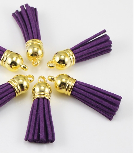Кисточка замшевая декоративная, цвет фиолетовый (94)