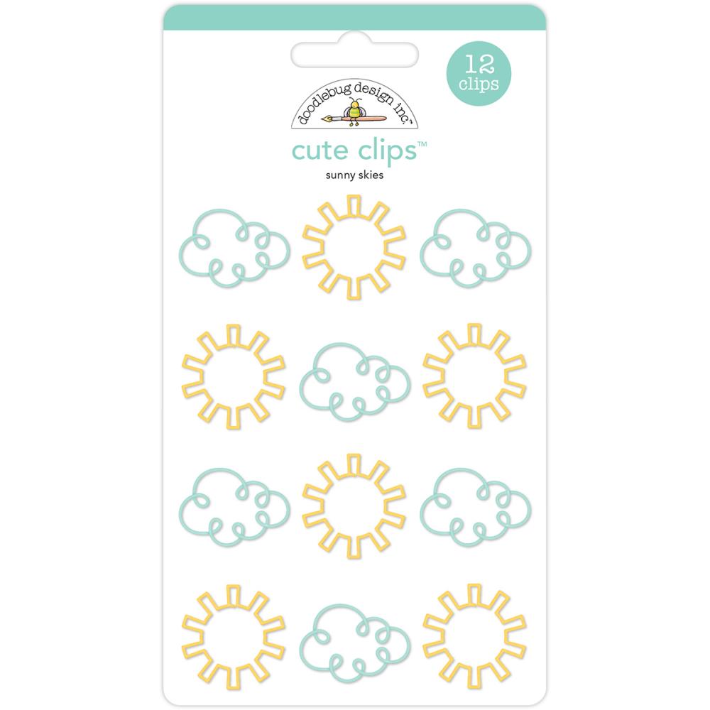 Фигурные скрепки Doodlebug "Spring Things Sunny Skies"