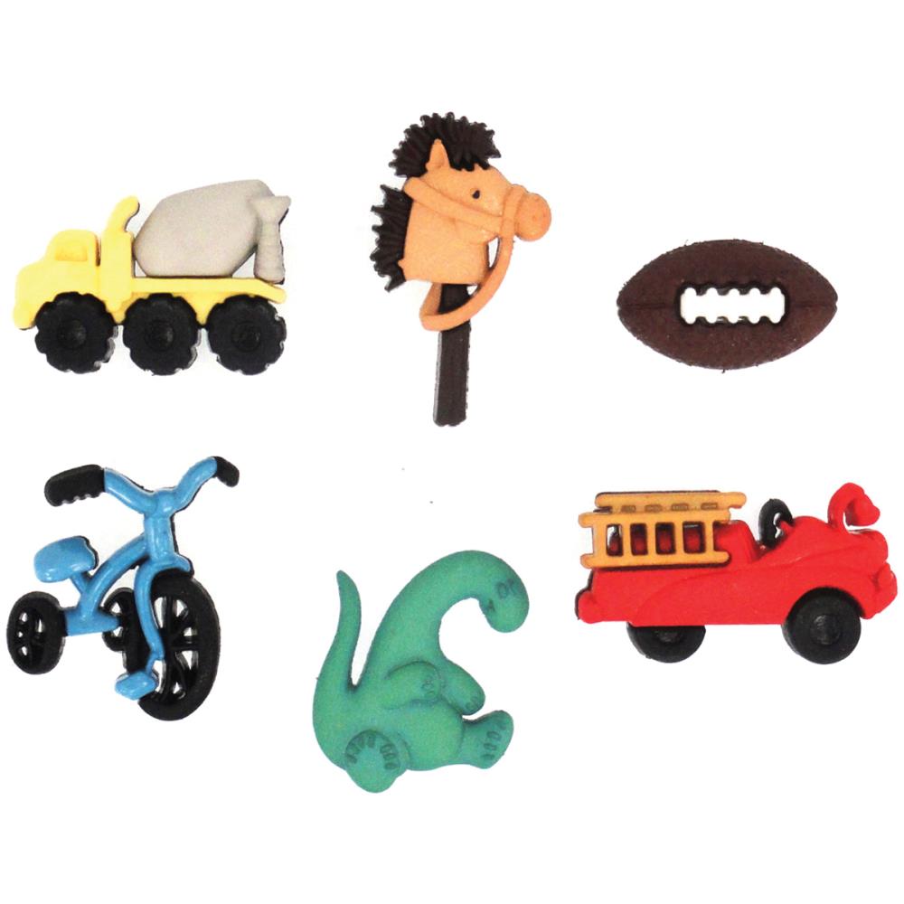 Набор пуговиц Dress It Up "Мальчишечьи игрушки"