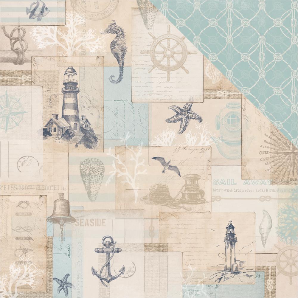 Двусторонняя бумага Kaisercraft "High Tide" Ahoy (Kaiser493)