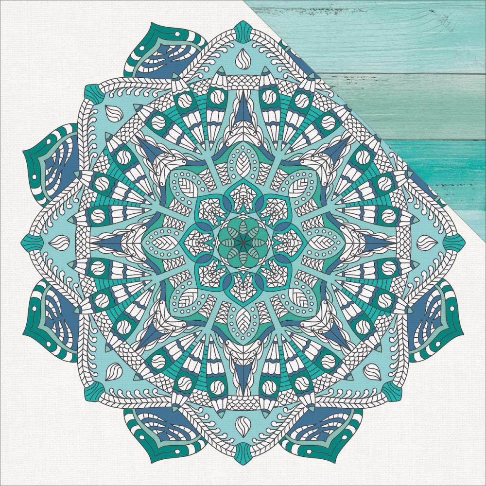 Двусторонняя бумага Kaisercraft "Ubud Dreams" Mandala (Kaiser495)