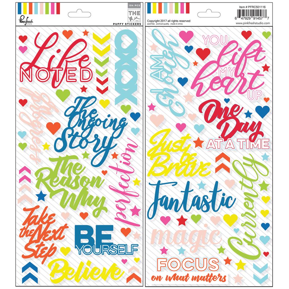 Наклейки Pinkfresh Studio "Puffy, The Mix No. 1