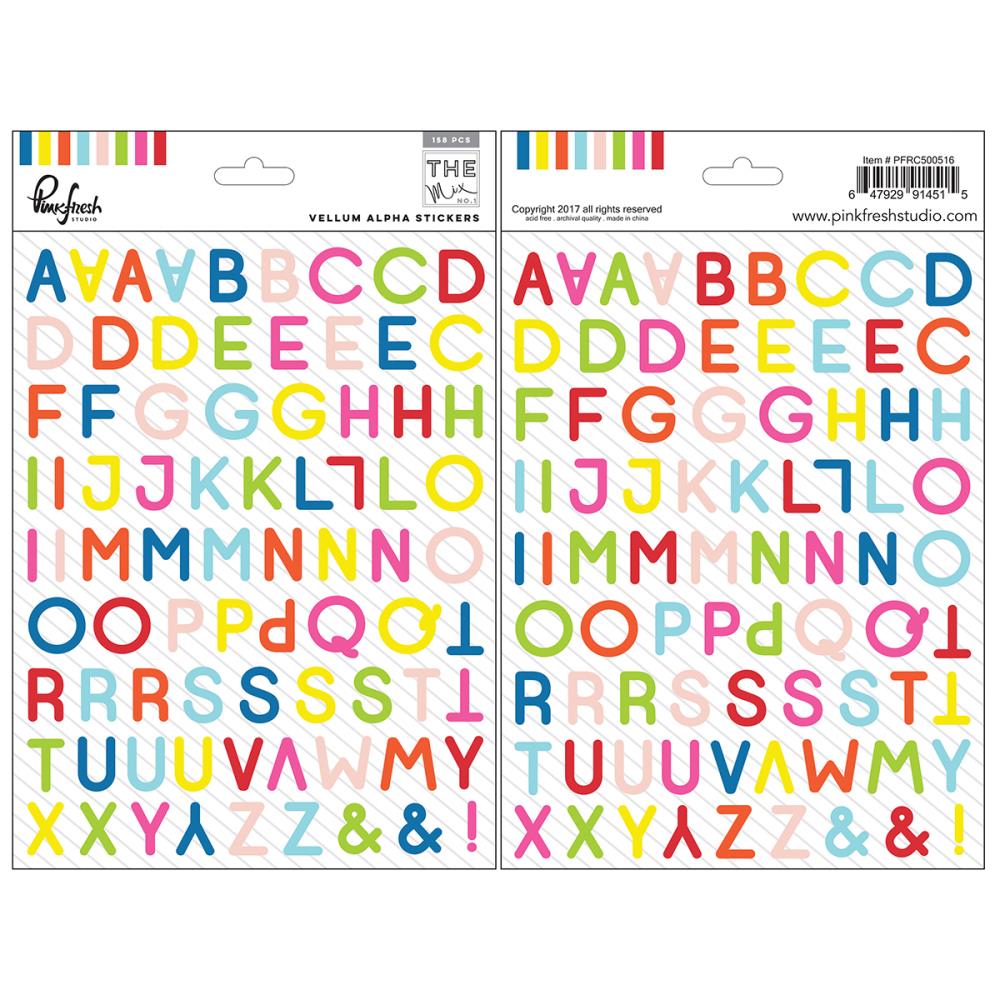 Наклейки из кальки Pinkfresh Studio "алфавит