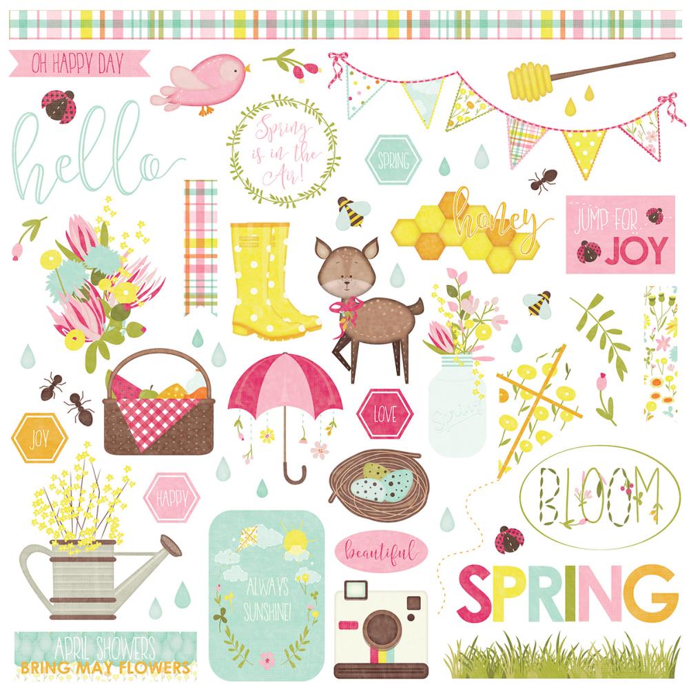 Наклейки картонные Photo Play "Bloom", 30 х 30 см