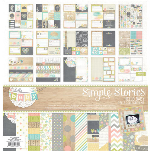 Набор бумаги и аксессуаров Simple Stories"Hello Baby"