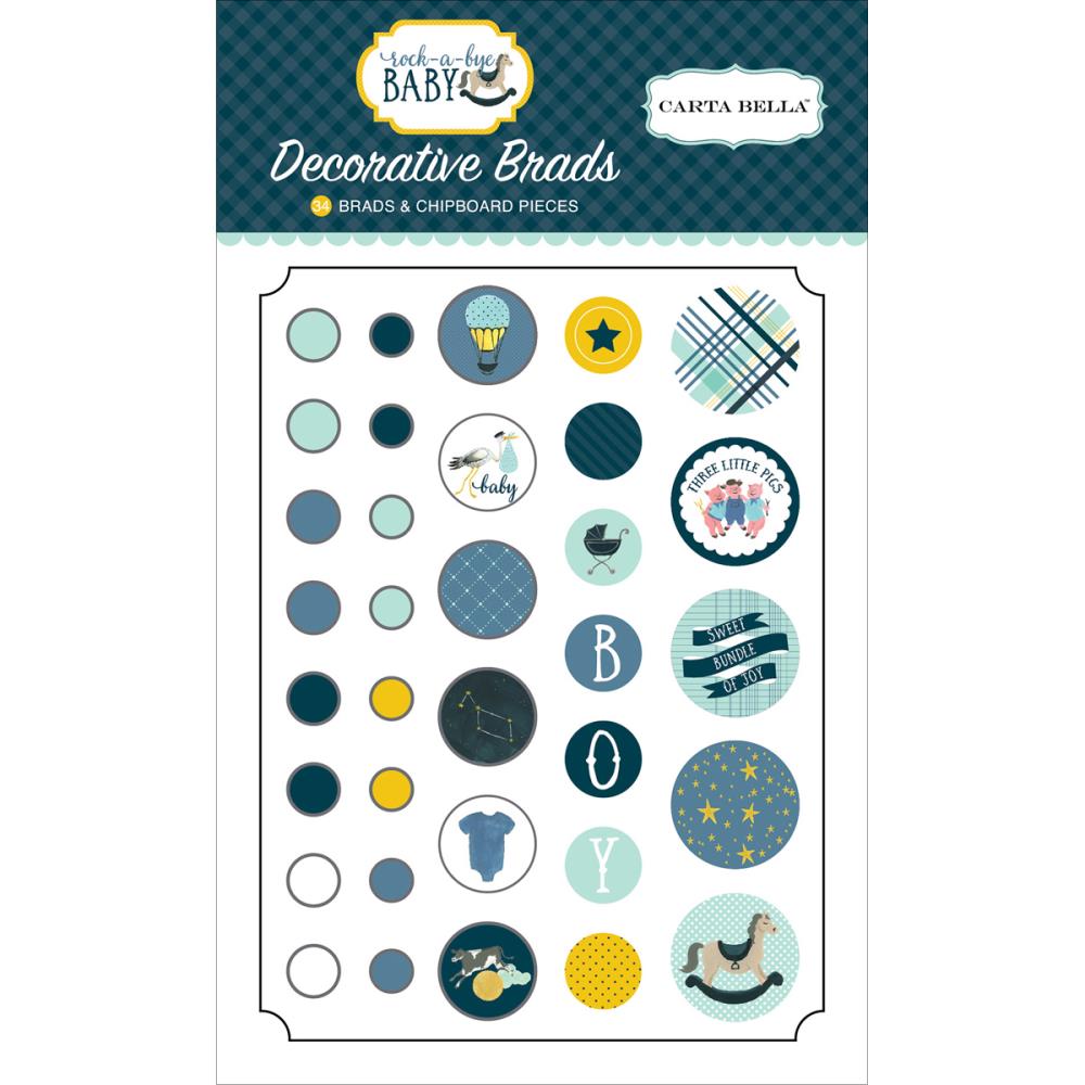 Набор брадс Carta Bella "Rock-A-Bye Baby Boy "