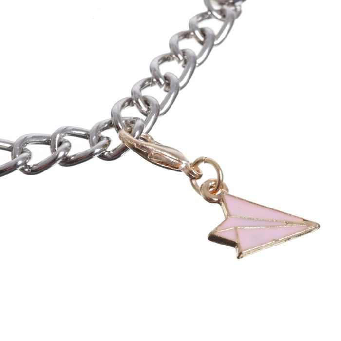 Шармик "Бумажный самолетик", цвет розовый в золоте(486)