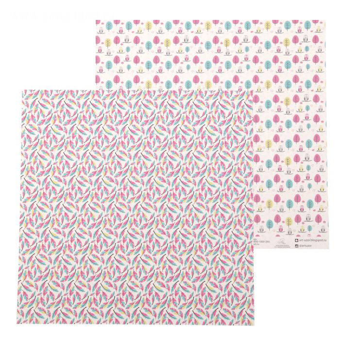Бумага для скрапбукинга АртУзор "Совушки"( ART353)