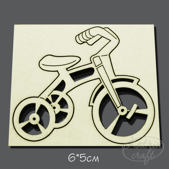 Чипборд "Велосипед трехколесный право мал."