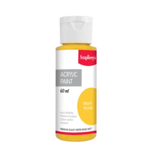 Акриловая краска Scrapberrys, цвет яркий жёлтый