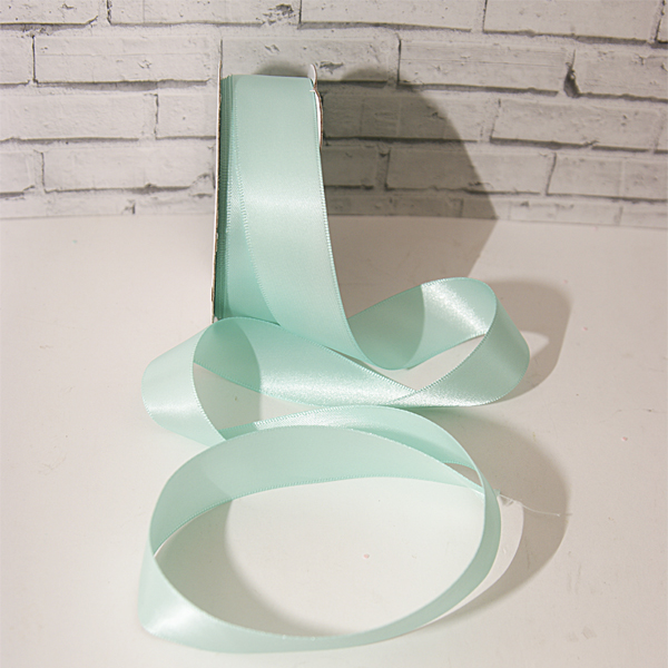 Лента сатиновая 2,5 см. Цвет морская пена