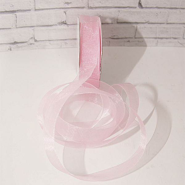 Лента шифоновая 18 мм, цвет нежная роза