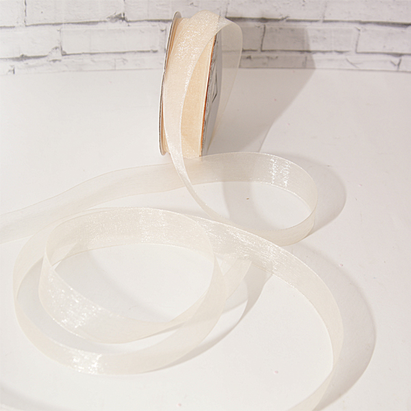 Лента шифоновая 18 мм, цвет кремовый