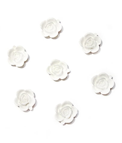 Акриловое украшение "Розочка 2", цвет белый (488)