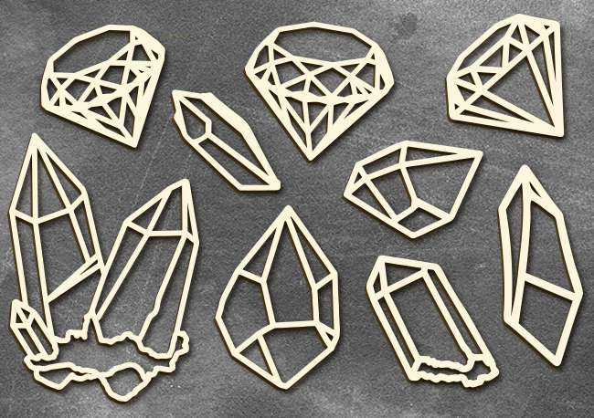 Чипборд Фабрика Декору фольгированный "Brilliant 2", цвет золотой