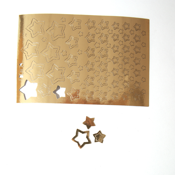 Чипборд Фабрика Декору фольгированный "Звёздочки", цвет золотой