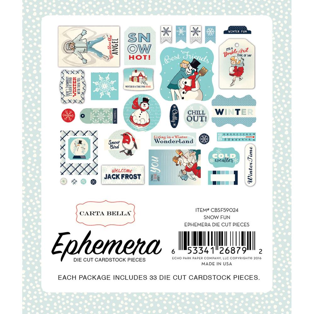 Набор картонной вырубки Carta Bella "Snow Fun"