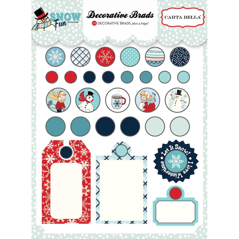 Набор брадс Carta Bella "Snow Fun"